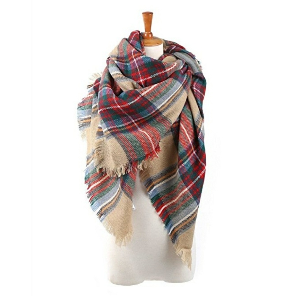 Plaid Blanket Scarf